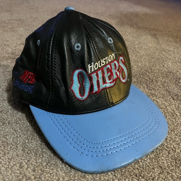 American Vintage Other - VTG 90’s Houston Oilers Leather SnapBack Cap